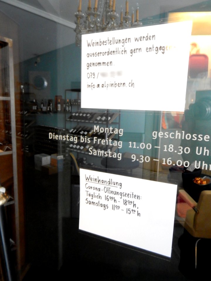 COVID-19 Closed Shop in Bern 2