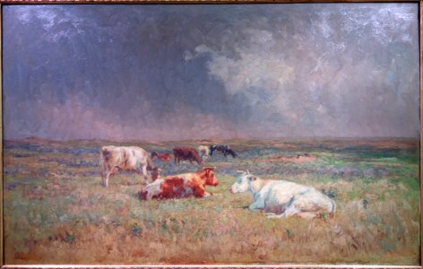 Cows in a Meadow by Geo Bernier, undated - Museum M - Leuven, Belgium - DSC05455
