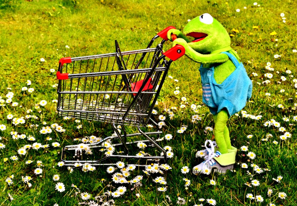 Shopping cart fun soft toy