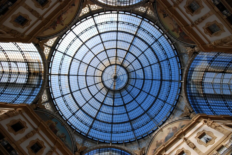 Italy stained glass window ceiling photo