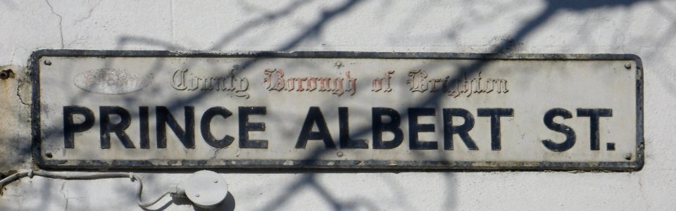 County Borough of Brighton Street Sign - Prince Albert Street (March 2014)