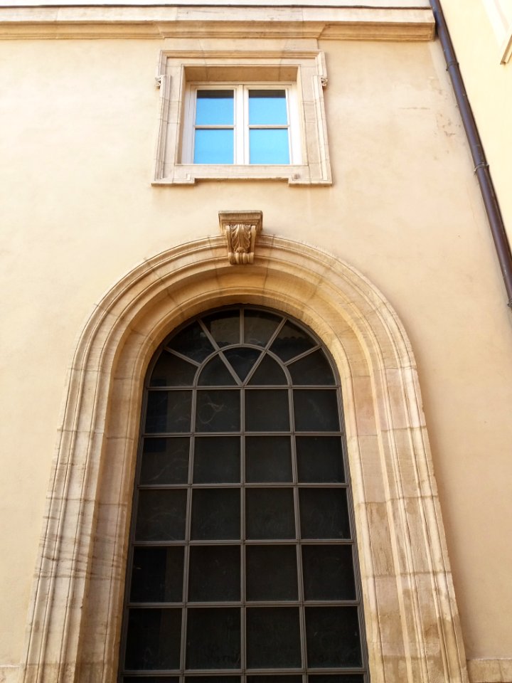 Cour du palais Saint-Pierre - Fenêtre de la façade est 2
