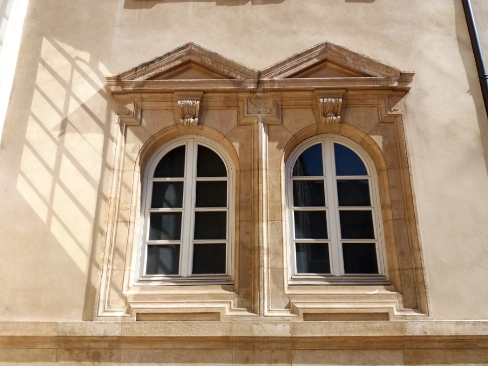 Cour du palais Saint-Pierre - Fenêtres de la façade est