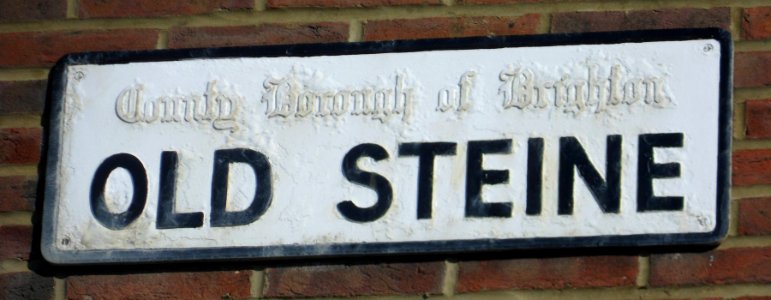 County Borough of Brighton Street Sign - Old Steine (March 2014)