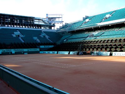 Cour de tennis aux Internationaux de France de tennis