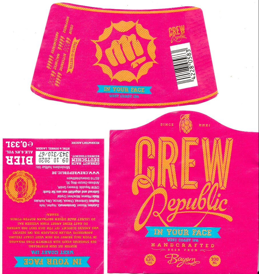 Crew Republic Brewery GmbH - In Your Face -West Coast IPA