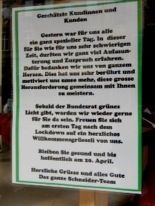COVID-19 Closed Shop in Bern 25