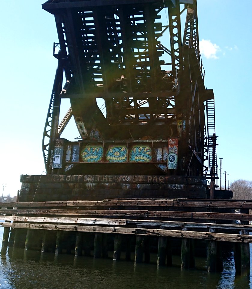 Crook Point Bascule Bridge - base of the draw span
