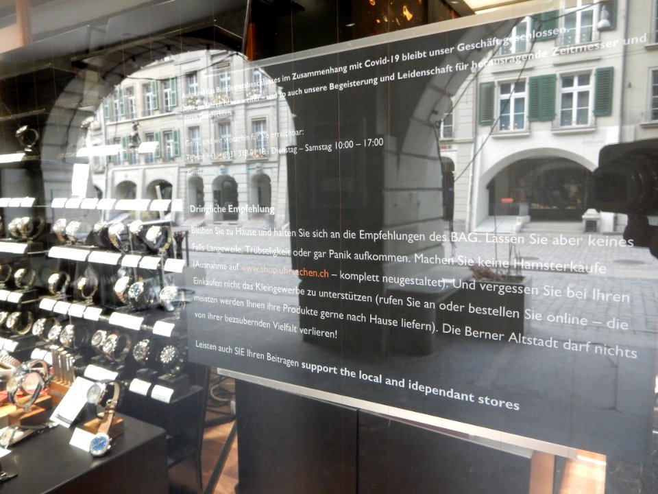 COVID-19 Closed Shop in Bern 9