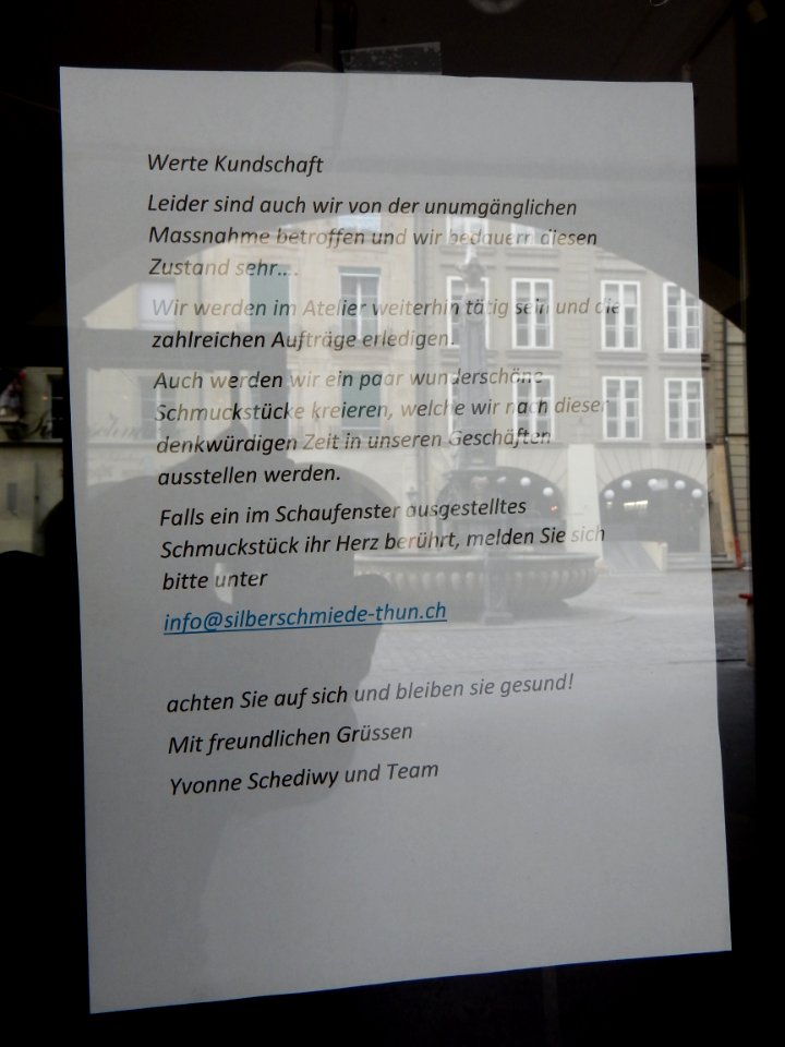 COVID-19 Closed Shop in Bern 7