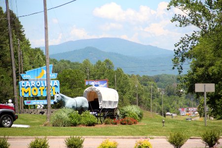 Cowee Bald and Mason Mountain viewed from US 23 NC, May 2017