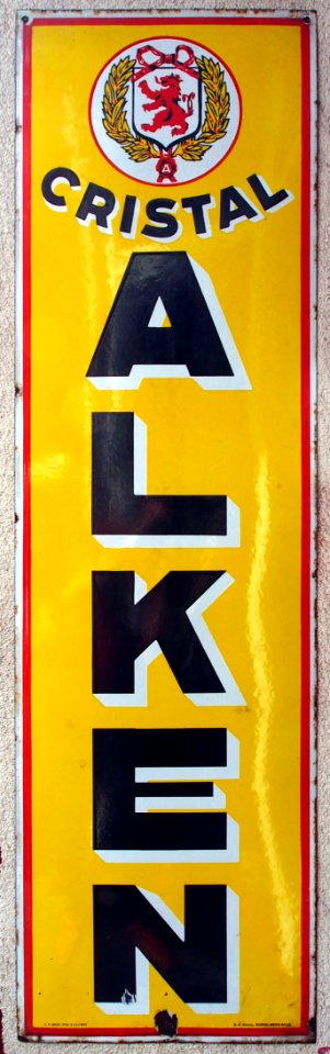 Cristal Alken enamel advert