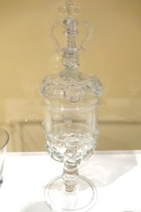 Covered Goblet, England, c. 1685, glass - Brooklyn Museum - DSC09138