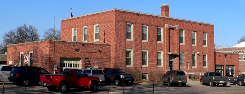 Crete, Nebraska city hall from SW 1