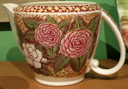 Creamer in 'Ecstasy' pattern, Vernon Kilns, designed by Don Blanding, 1940