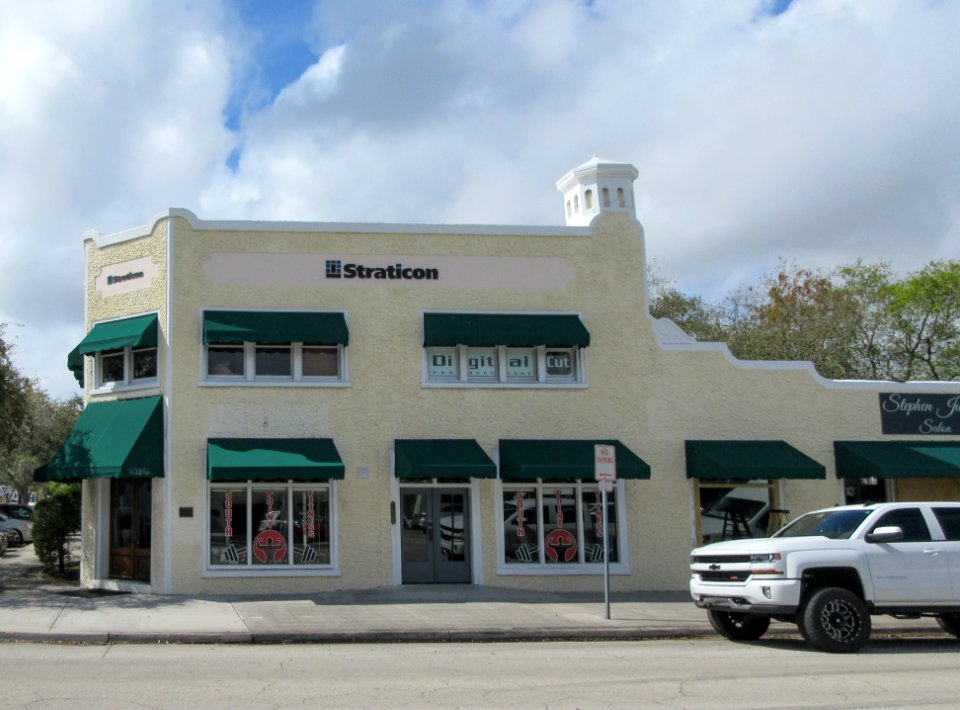 Croissant Park Administration Building--from east