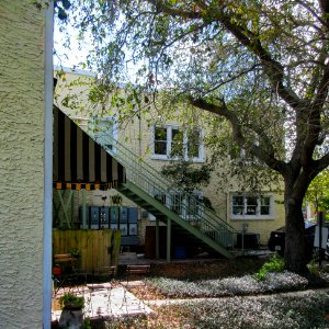 Croissant Park Administration Building--from north