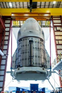 Crew Dragon Resilience on crane