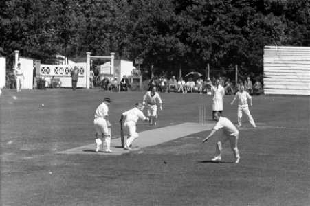 Cricket Rood en Wit tegen Haarlem. Spelmomenten, Bestanddeelnr 915-3861
