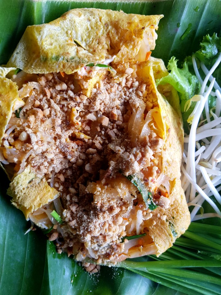 Crispy pork phat thai in omelette ball - Chiang Rai - 2017-07-03 (002)