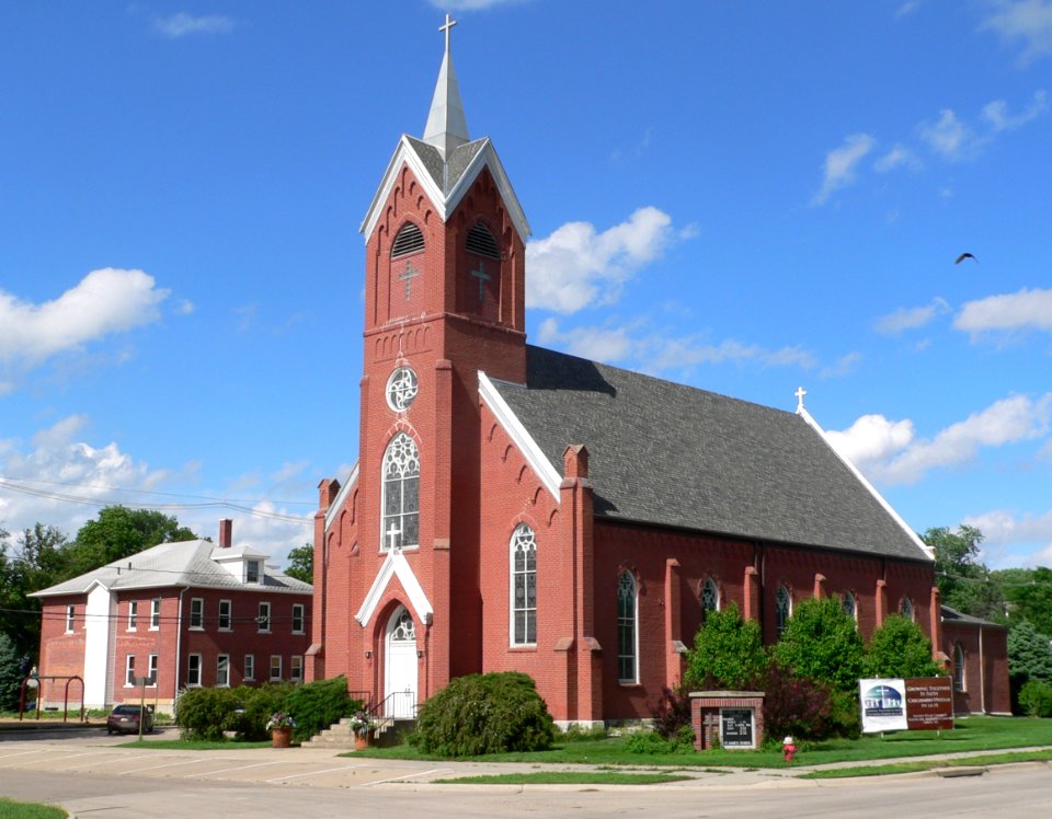 Crete, Nebraska Sacred Heart Church - St James School