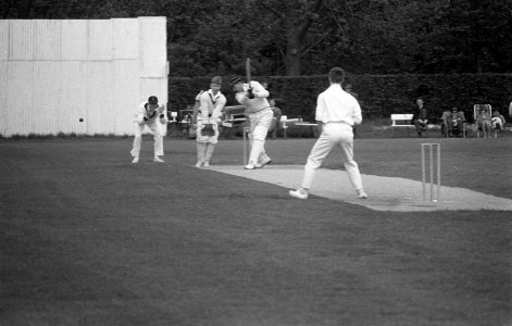 Cricket ACC tegen Rood en wit (spelmoment), Bestanddeelnr 913-9641