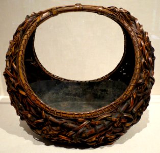 Crescent-shaped flower basket from Japan, c. 1928, Honolulu Museum of Art