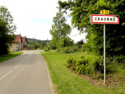Craonne (Aisne) city limit sign