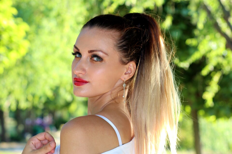 Blue eyes portrait beauty