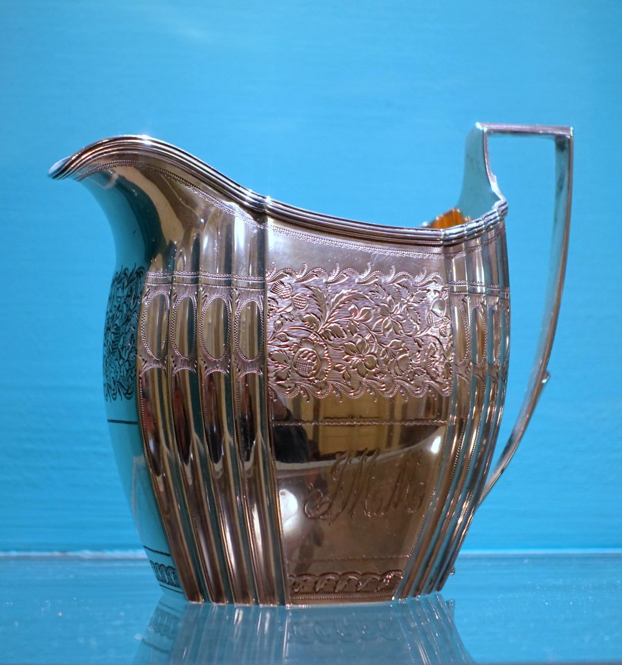 Creamer, by Stephen Adams Sr., England, 1801, silver - Portland Museum of Art - Portland, Maine - DSC04089