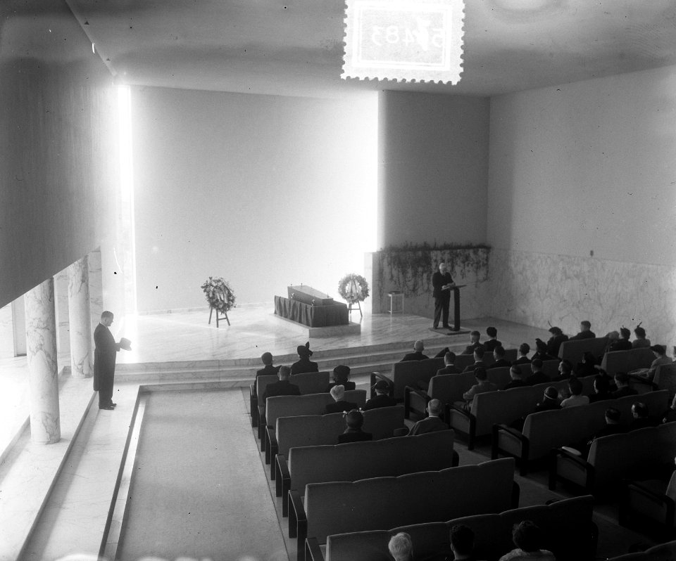 Crematorium Westerveld Marvo-uitvaart van Majoor Telegr. Keunen, Bestanddeelnr 905-7483