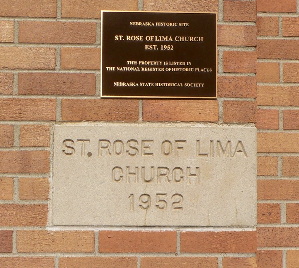 Crofton, NE St. Rose of Lima cornerstone