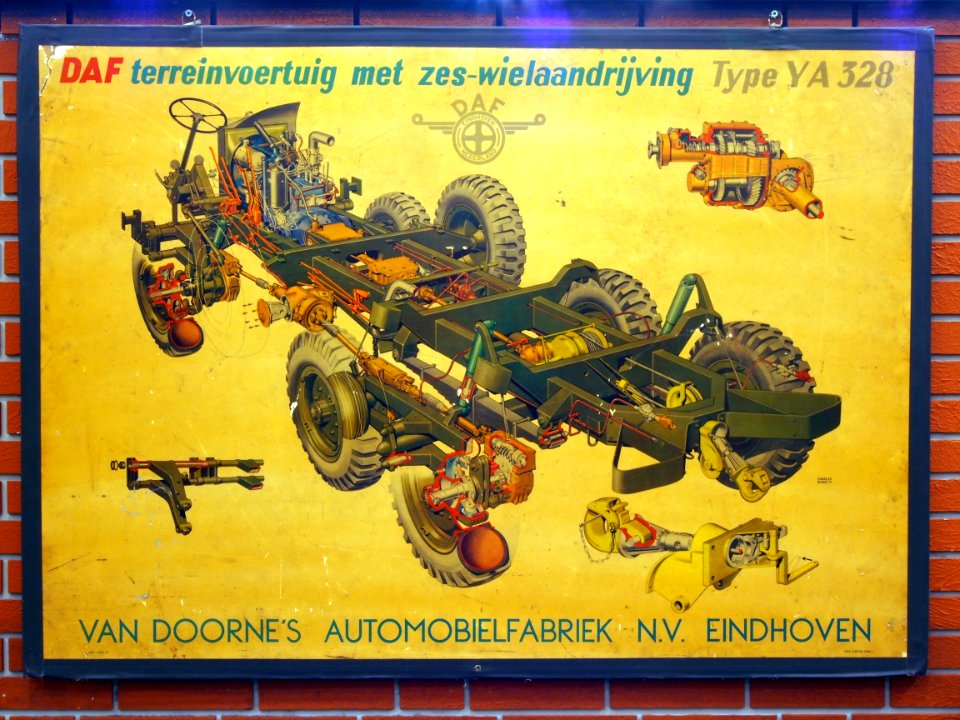 DAF terreinvoertuig met zes-wielaandrijving Type YA 328