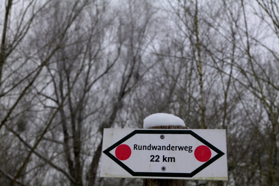 Döberitzer Heide round trail with snow 2021-02-14 03