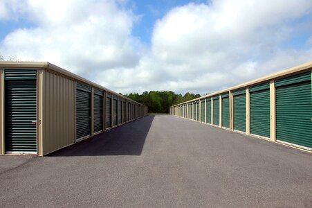 Storehouse storage units indoors