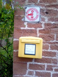 Dörnbach Kirchzell. Briefkasten