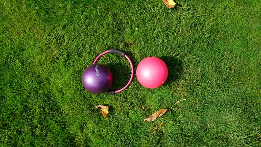 Grass pilates ball circle
