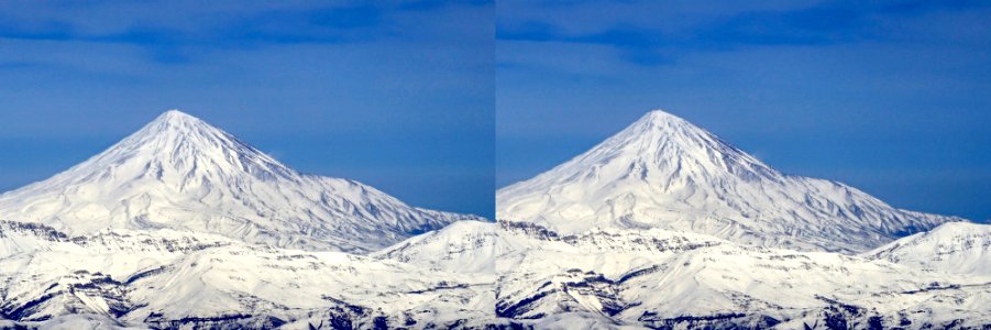 Damavand in 3D - crossed eyes