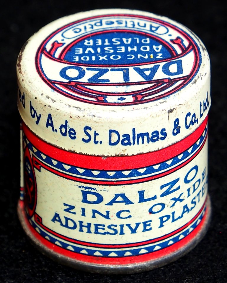 Dalzo zinc oxide adhesive plaster tin, laboratoires BE Phillips Nossegem, foto2