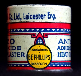 Dalzo zinc oxide adhesive plaster tin, laboratoires BE Phillips Nossegem, foto6