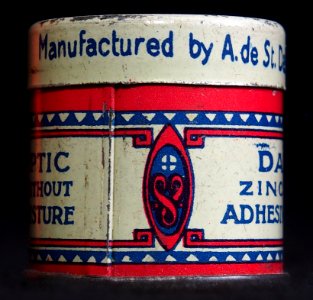 Dalzo zinc oxide adhesive plaster tin, laboratoires BE Phillips Nossegem, foto4