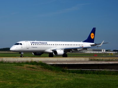D-AEBP Lufthansa Regional E190 at Schiphol (AMS - EHAM), The Netherlands, 16may2014, pic-1