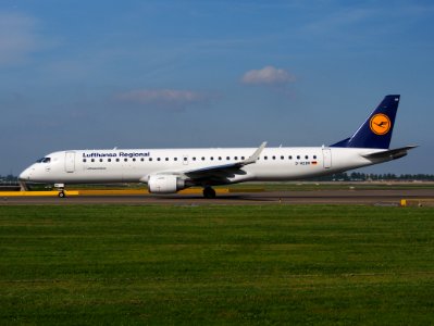 D-AEBR Lufthansa CityLine Embraer ERJ-195LR at Schiphol (AMS - EHAM), The Netherlands, 17may2014, pic-2