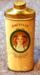 Dactylis talc powder tin, Cogate & Co, pic2