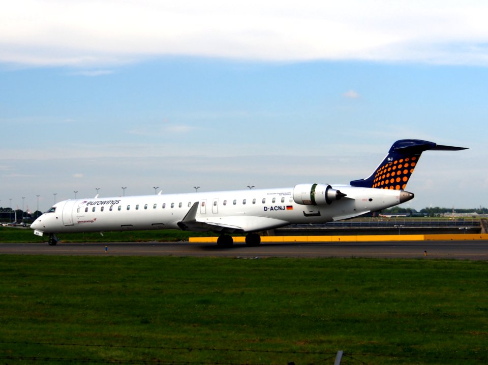 D-ACNJ Canadair CL-600-2D24 Regional Jet CRJ-900LR Eurowings taxiing at Schiphol (AMS - EHAM), The Netherlands, 18may2014, pic-3