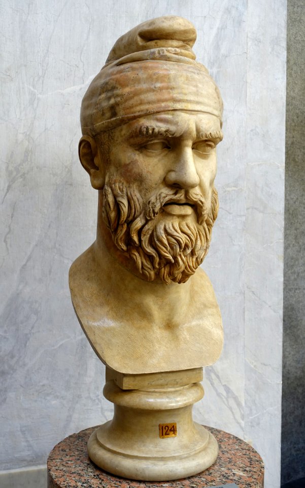 Dacian, inv. 2214, Roman from the Forum of Trajan, Trajan era, 2nd century AD - Braccio Nuovo, Museo Chiaramonti - Vatican Museums - DSC00899