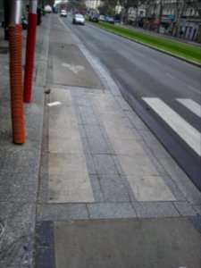 Cycle lane by day in Paris 13