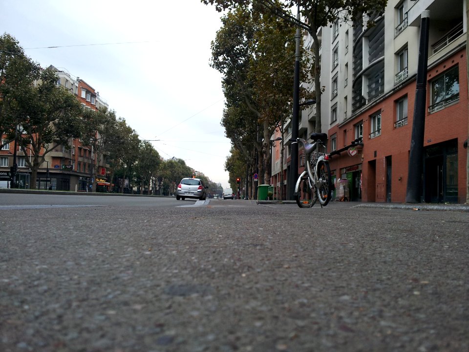 Cycle lane by day in Paris 08