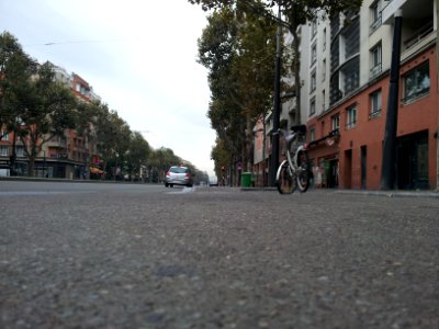 Cycle lane by day in Paris 08