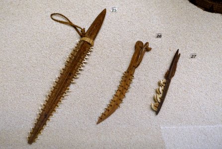 Daggers, Kiribati, invididual pieces from 1846-1908 - Ethnological Museum, Berlin - DSC01267